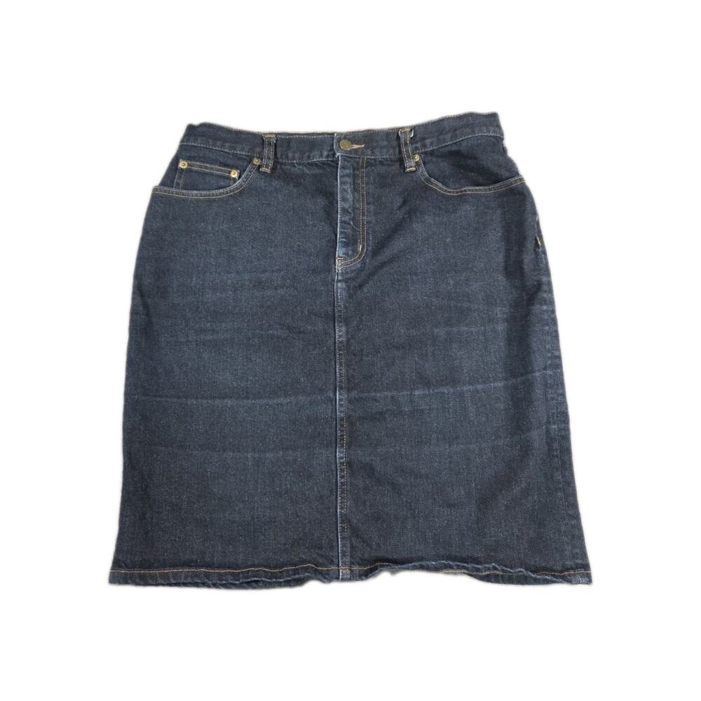 Lauren Jeans Co Ralph Lauren Blue Jeans Size 12 Denim Knee Length Skirt C2